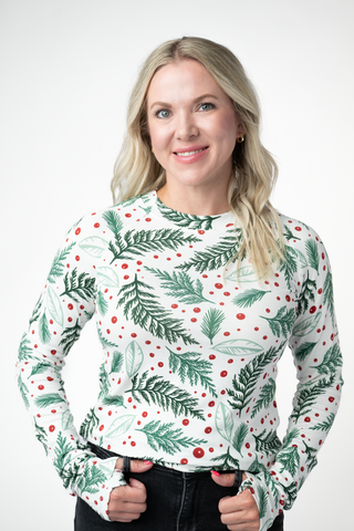 Blair Long Sleeve Top - Berry + Pine