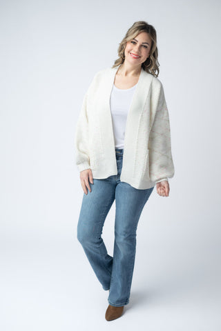Kinsley Cardigan - Pink and Green Mix