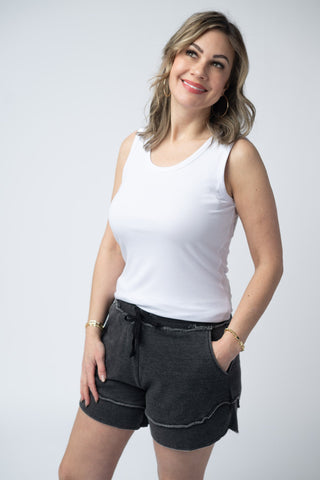 French Terry Stevie Shorts - Black