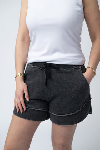 French Terry Stevie Shorts - Black
