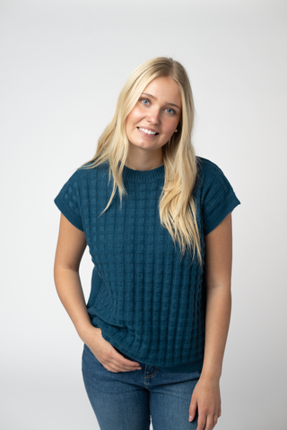 Kelly Knitted Top - Teal
