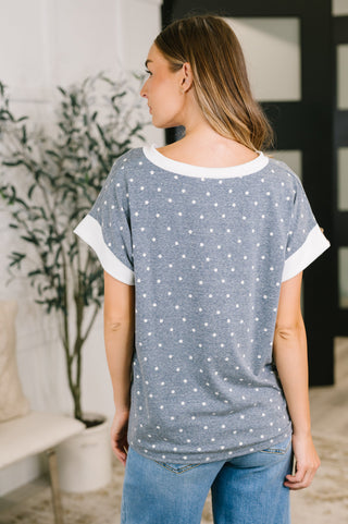 Dot, Dot, Dot V-Neck Casual Top