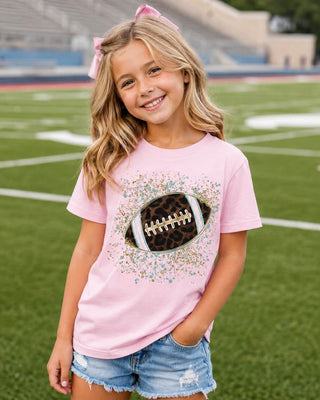 Leopard Football Splatter Graphic Tee