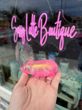 Pink Glitter Pig Squishy