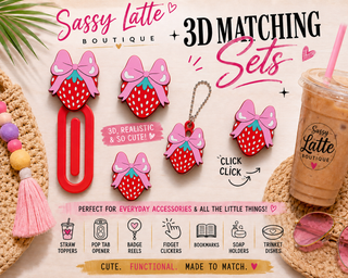 Strawberry Bow 3D Printed Accessories