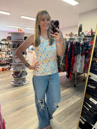 Noelle Tank - Petal Gardens