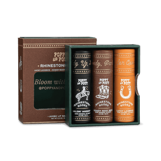 Poppy & Pout Rhinestone Rodeo Lip Balm Trio