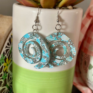 Turtle Swirl Dangle Earrings