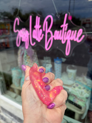 Pink Glitter Pig Squishy