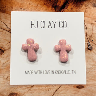 Sparkle Cross Studs