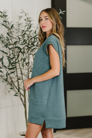 Easy Hustle High Neck Dress in Ash Jade