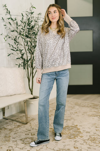 Everything You Need Patchwork Crew Neck Pullover