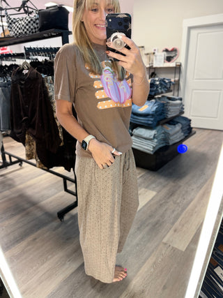 Oversized Mineral Washed Scuba Barrel Lounge Pants