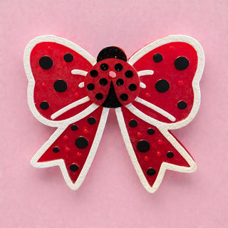 Lady Bug Bow Freshie
