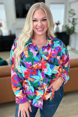 Make Like a Tree and Leaf Button Up Blouse