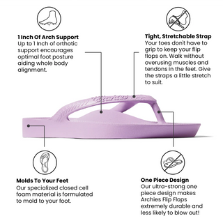 Arch Support Flip Flops - Purple