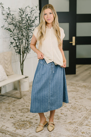 Feminine Intuition Button Down Blouse