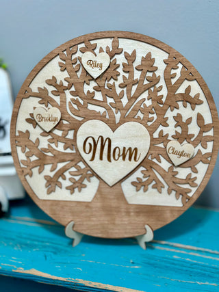 Mother’s Day Tree Custom Round Sign