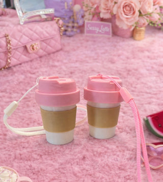 Coffee Cup Keyboard Clicker - Lanyard Keychain