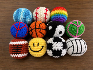 Handmade Crochet Hacky Sacks