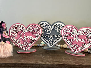 Valentines Floral Hearts