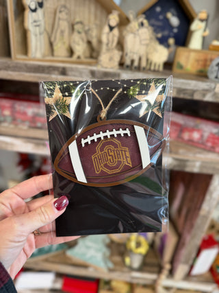 Football Ohio Logo Ornament