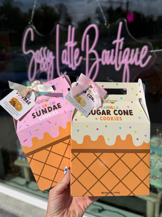 Ice Cream Cone Cookies - Ice Cream Sundae & Vanilla Sugar