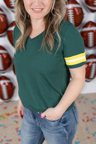 GameDay Tessa Short Sleeve Top - Green Bay