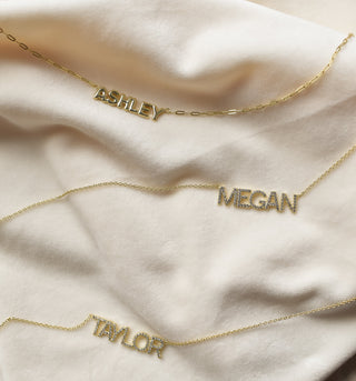 Custom Haven Crystal Nameplate Necklace - Water Resistant