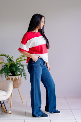 Heartline Exposed Seam Top