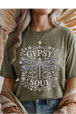 Heather Military Green Gildan Tee