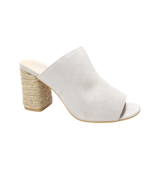 Helena Heeled Sandal in Ice Suede