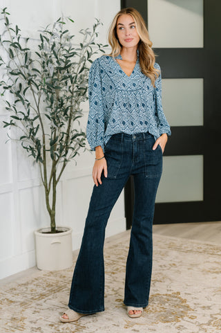 I Gave You My Heart Floral Babydoll Blouse