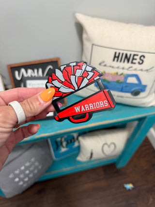 3D Printed Cheer Hair Tie & Bow Holder Keychain