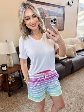 Jamie Shorts - Rainbow Stripes