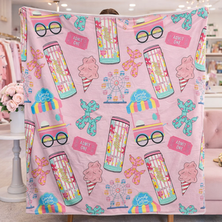 🎡 Pink Carnival Dreams Blanket