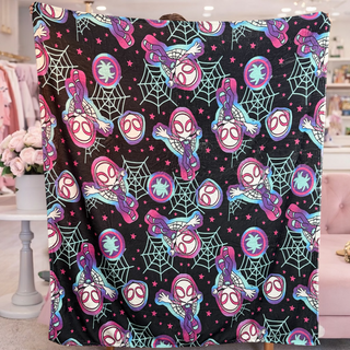 🕷️ Spider Girl Webbed Dream Blanket