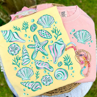Coastal Seashell Collection Graphic Tee