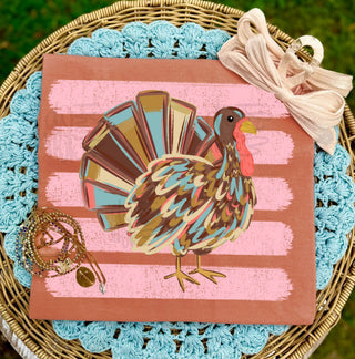 Preppy Stripe Turkey Graphic Tee