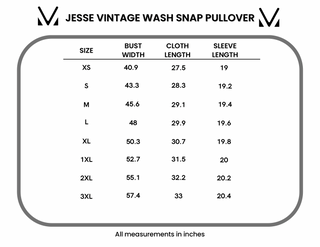 Jesse Vintage Wash Snap Pullover - Red