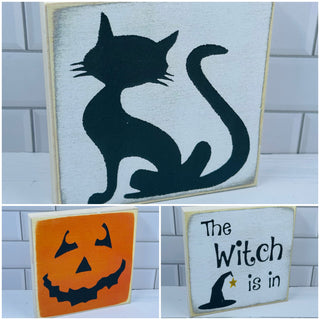 5x5 Halloween Block Signs