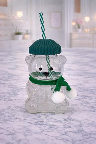 Honey Bear Latte Glass