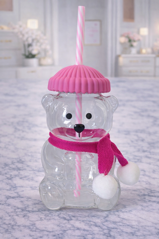 Honey Bear Latte Glass