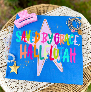 Saved By Grace Hallelujah Graphic Tee