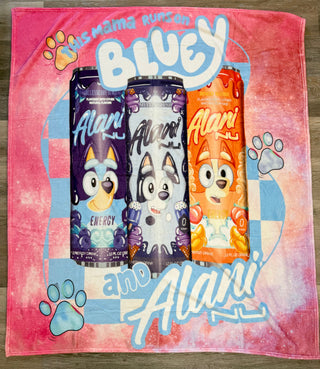 Blue Dog Mama Drink Fleece Blanket