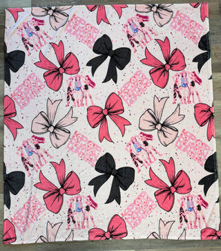 Stage Slayer Squad Pink and Black Fleece Blanket