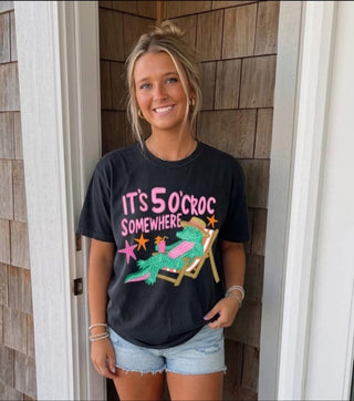 It’s 5 O’Croc Somewhere Graphic Tee or Tank