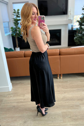 Timeless Tale Maxi Skirt in Black