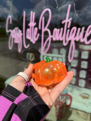 Squish, Spook & Smile Glitter Pumpkin Squishy