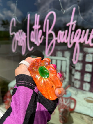 Squish, Spook & Smile Glitter Pumpkin Squishy